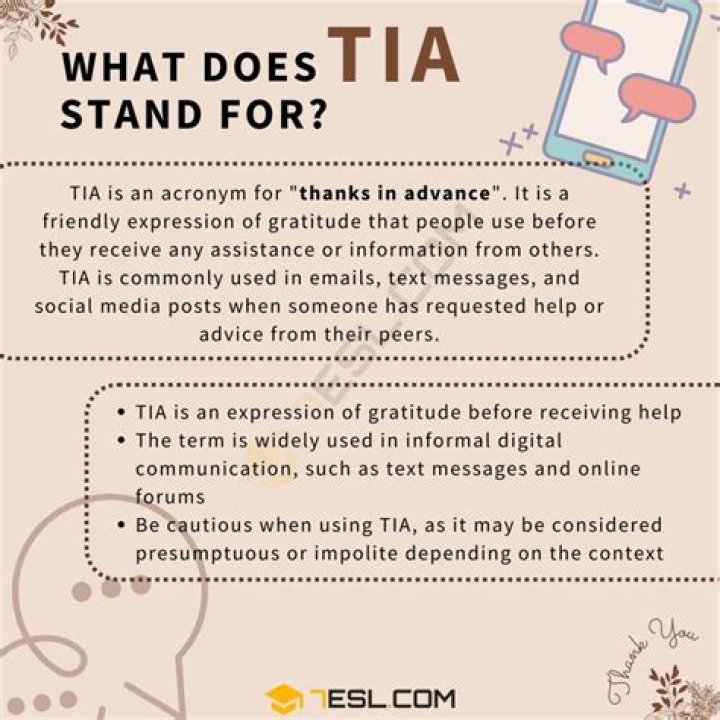 Whats tia stand for?
