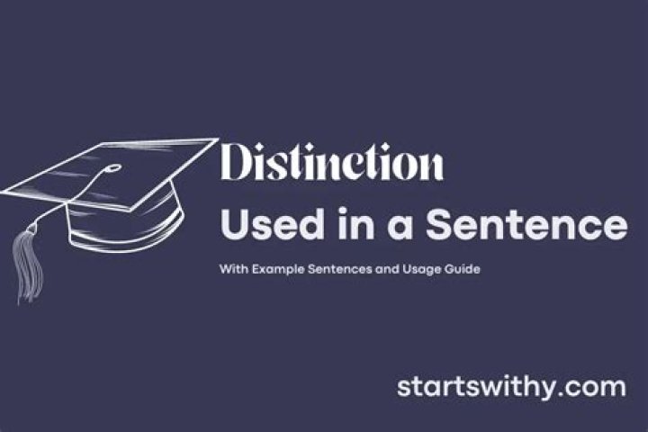 When to use distinction?