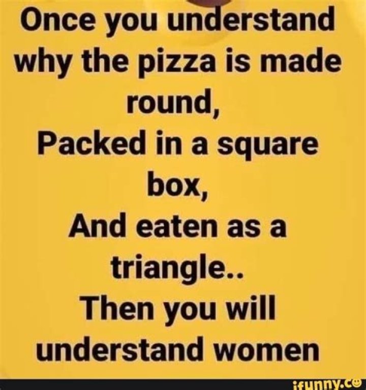 When you understand why pizza is made round?