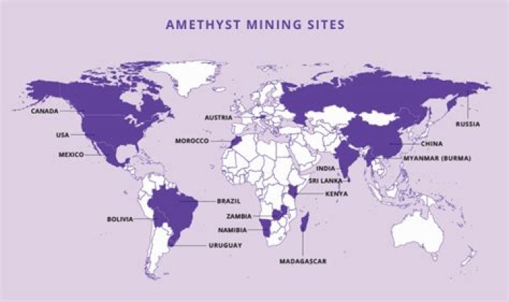 Where amethyst is found in the world?