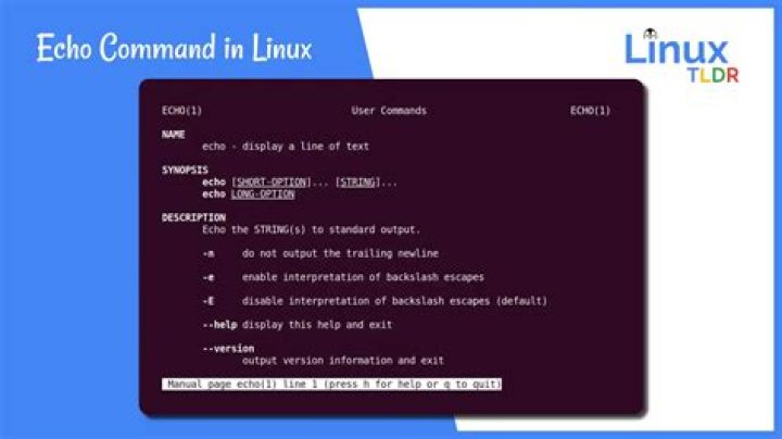 Where echo command is used?