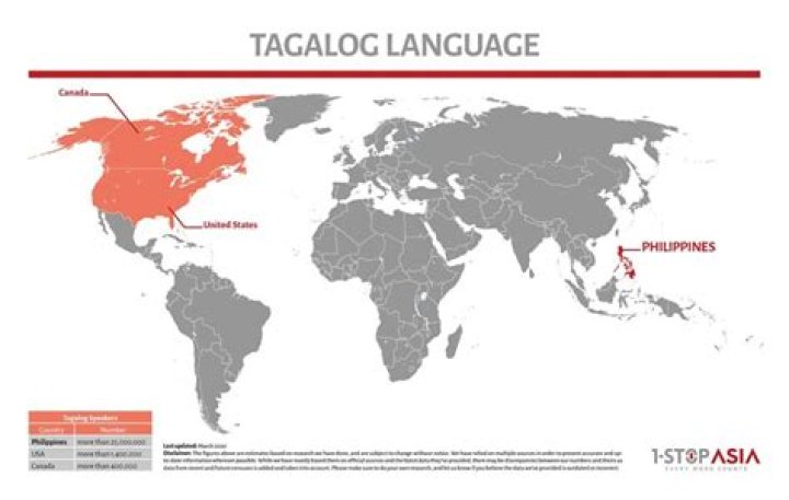 Where is tagalog spoken?