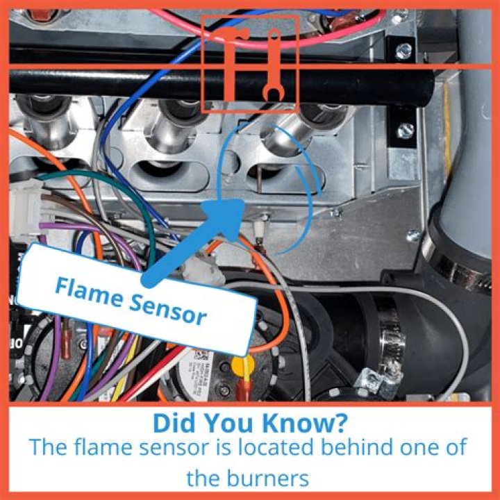 Where is the flame sensor on a Payne furnace?