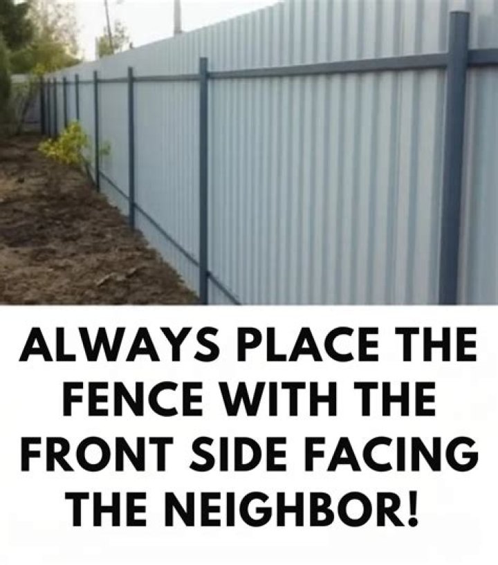 Which side of the fence should face out?