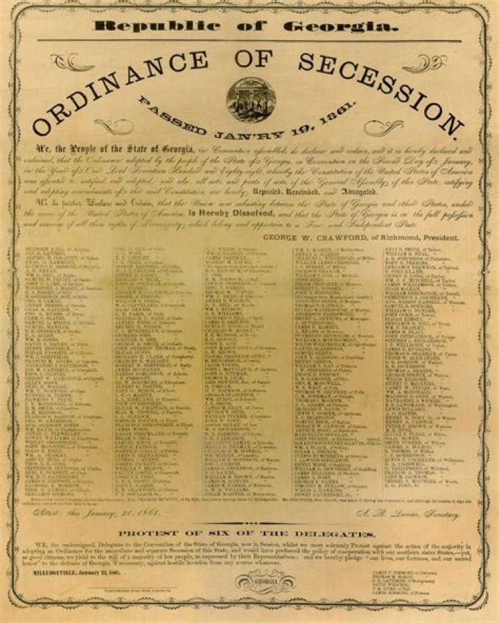 Who wrote the Georgia declaration of secession?