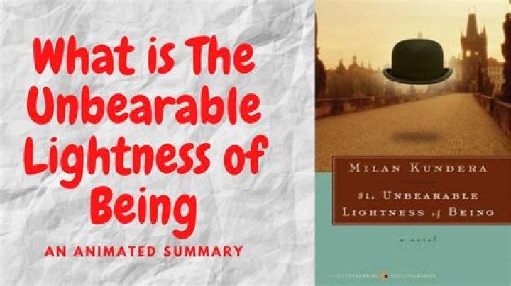 Why is the lightness of being unbearable?